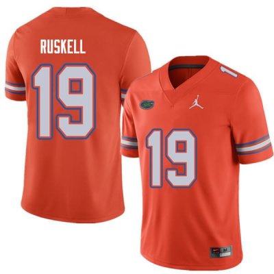 Men's Florida Gators #19 Jack Ruskell NCAA Jordan Brand Orange Authentic Stitched College Football Jersey QRD2162PI